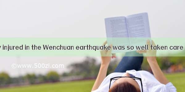 The girl seriously injured in the Wenchuan earthquake was so well taken care of in the hos