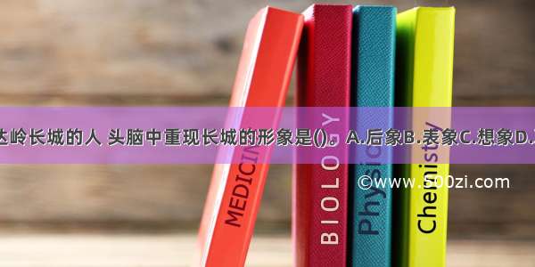 游览过八达岭长城的人 头脑中重现长城的形象是(　　)。A.后象B.表象C.想象D.联想ABCD