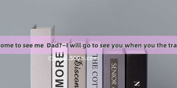 —When will you come to see me  Dad?—I will go to see you when you the training course.A. w