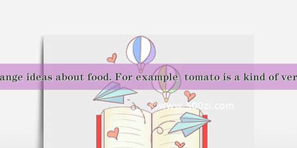 People have strange ideas about food. For example  tomato is a kind of very delicious vege