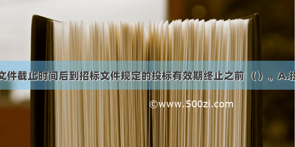 在提交投标文件截止时间后到招标文件规定的投标有效期终止之前 （）。A.投标人不得补