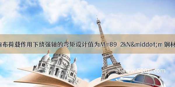 简支工字钢梁在均布荷载作用下绕强轴的弯矩设计值为M=89．2kN·m 钢材牌号为Q235 f=