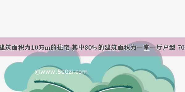 某小区拟建建筑面积为10万m的住宅 其中30%的建筑面积为一室一厅户型 70m/户 40%的