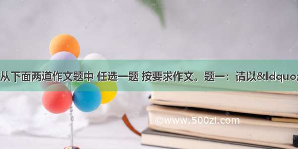 写作表达（40分）从下面两道作文题中 任选一题 按要求作文。题一：请以&ldquo;我眼中的&rdquo;