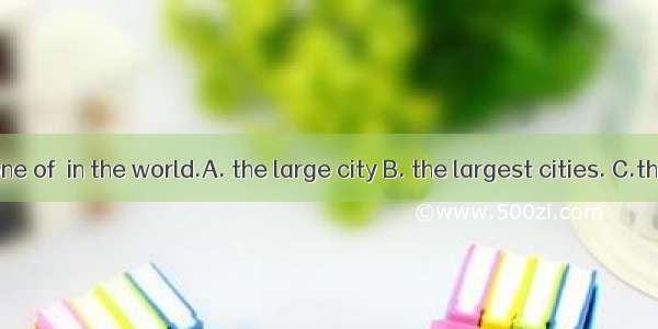 New York is one of  in the world.A. the large city B. the largest cities. C.the largest ci