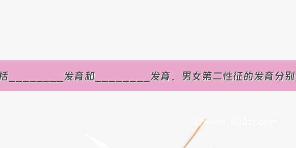 青春期的性发育包括________发育和________发育．男女第二性征的发育分别是在________