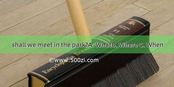 shall we meet in the park?A. WhatB. Where C. When