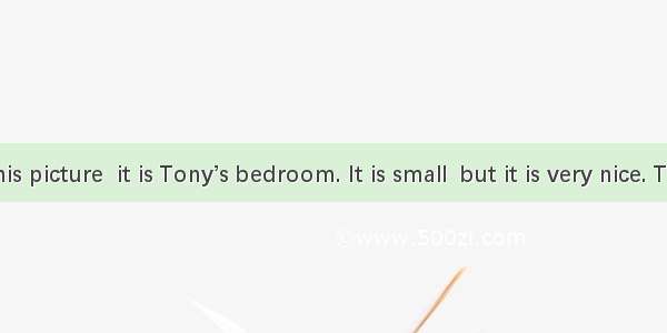 Look at this picture  it is Tony’s bedroom. It is small  but it is very nice. There is a d