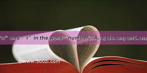 There is  “u” and  “r” in the word “number”.A. a; aB. an; anC. an; aD. a; an