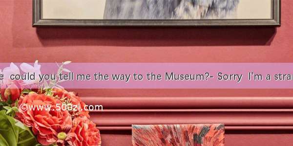 ---Excuse me  could you tell me the way to the Museum?- Sorry  I’m a stranger here. ---