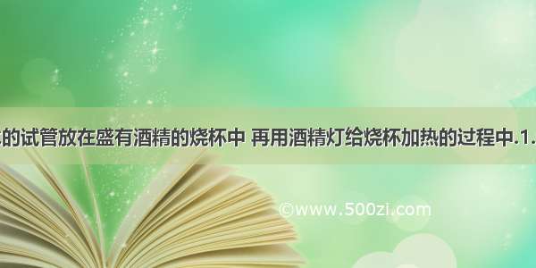 一只装有水的试管放在盛有酒精的烧杯中 再用酒精灯给烧杯加热的过程中.1.酒精先沸腾