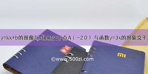 已知一次函数y=kx+b的图像与x轴相交于点A（-2 0） 与函数y=3x的图象交于点M（m 3)n