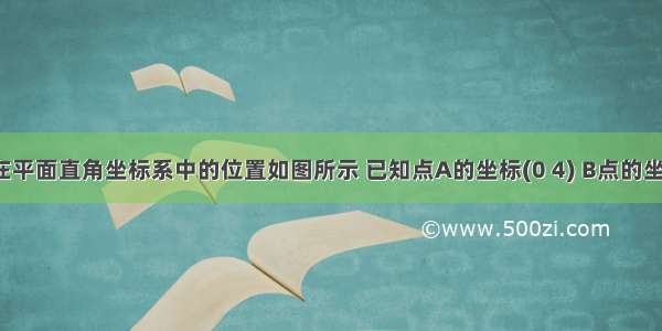 正方形abcd在平面直角坐标系中的位置如图所示 已知点A的坐标(0 4) B点的坐标(-3 0）点C