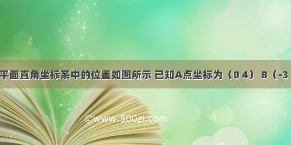 正方形ABCD在平面直角坐标系中的位置如图所示 已知A点坐标为（0 4） B（-3 0）则点C到点O