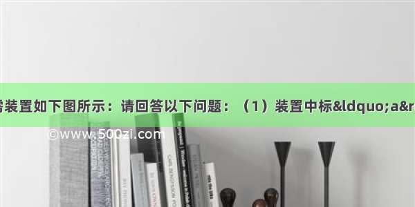 实验室制取气体所需装置如下图所示：请回答以下问题：（1）装置中标“a”的仪器名称是