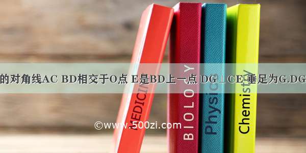 正方形ABCD的对角线AC BD相交于O点 E是BD上一点 DG⊥CE 垂足为G.DG交OC于F点求