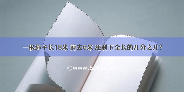 一根绳子长18米 剪去6米 还剩下全长的几分之几?