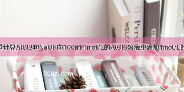 化学过量计算AlCl3和NaOH向100ml 1mol/L的AlCl3溶液中滴加1mol/L的NaO