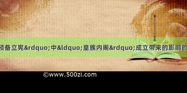 单选题下列关于“预备立宪”中“皇族内阁”成立带来的影响的说法 不正确的是A.直接导