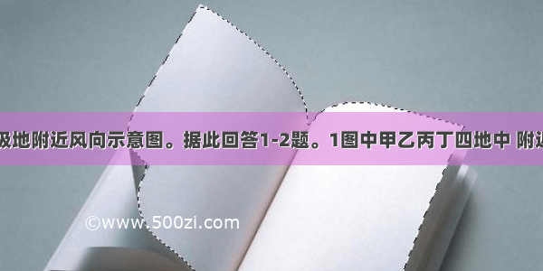 下图是某日极地附近风向示意图。据此回答1-2题。1图中甲乙丙丁四地中 附近是冷锋并且