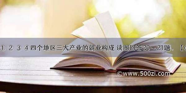 右图表示① ② ③ ④四个地区三大产业的就业构成 读图回答20～21题。【小题1】四