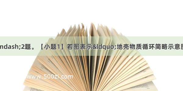 读下图 回答以下1—2题。【小题1】若图表示“地壳物质循环简略示意图” 甲为岩浆 