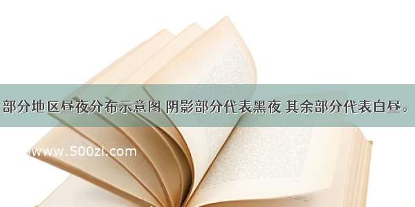 下图为某日部分地区昼夜分布示意图 阴影部分代表黑夜 其余部分代表白昼。读图回答问