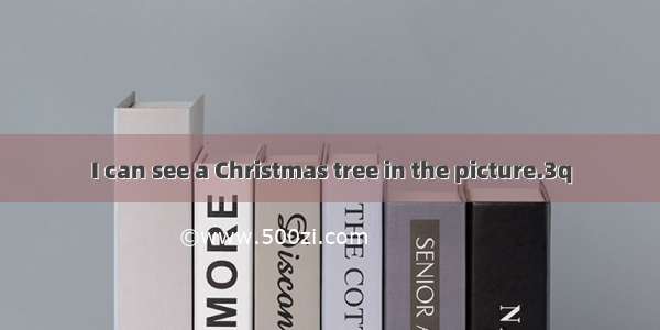 I can see a Christmas tree in the picture.3q