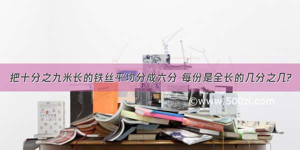 把十分之九米长的铁丝平均分成六分 每份是全长的几分之几?