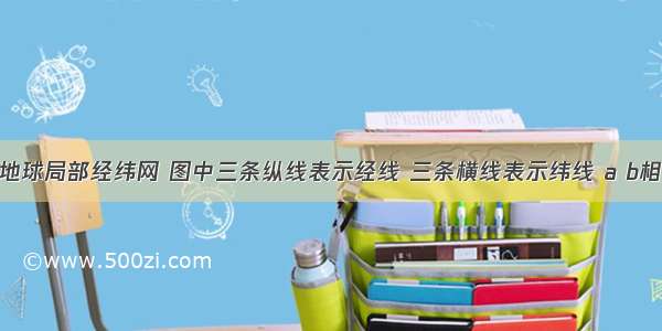 该图表示地球局部经纬网 图中三条纵线表示经线 三条横线表示纬线 a b相交于点O。