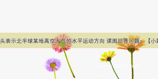 该图中的箭头表示北半球某地高空大气的水平运动方向 读图回答问题：【小题1】关于图