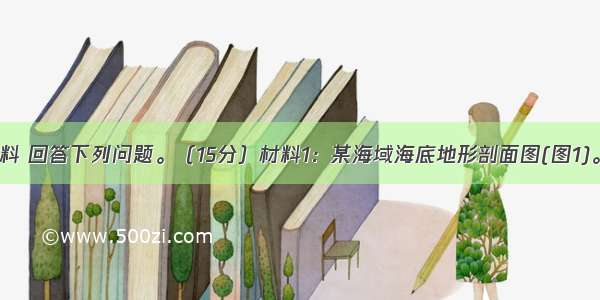 阅读相关材料 回答下列问题。（15分）材料1：某海域海底地形剖面图(图1)。图1材料2：