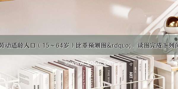 下图为&ldquo;中国劳动适龄人口（15～64岁）比重预测图&rdquo;。读图完成下列问题。【小题1】对2