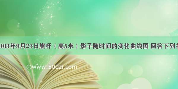 读我国某校20l3年9月23日旗杆（高5米）影子随时间的变化曲线图 回答下列各题。【小题