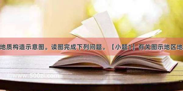 下图为某地地质构造示意图。读图完成下列问题。【小题1】有关图示地区地质 地貌的叙