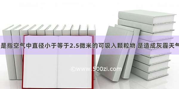 材料一：PM2.5是指空气中直径小于等于2.5微米的可吸入颗粒物 是造成灰霾天气的&ldquo;元凶