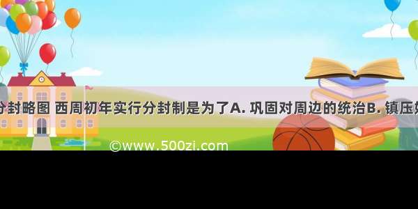 这是西周分封略图 西周初年实行分封制是为了A. 巩固对周边的统治B. 镇压奴隶和平民