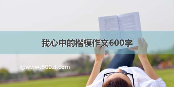 我心中的楷模作文600字